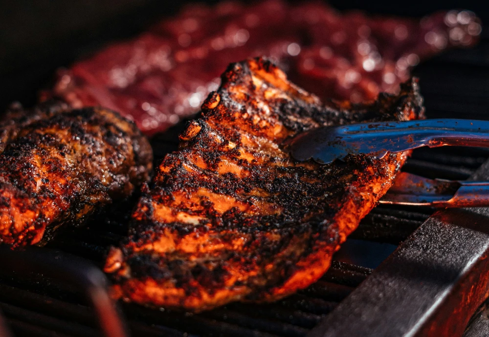 grilling burgers on a wood pellet grill